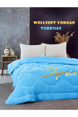 Wellsoft Yorgan Tek Kişilik Yumuşacık-pofuduk Turkuaz 202210102022001 - 3