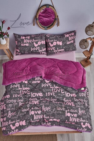 Welsoft Doppel-Steppdecken-Set Purple Love - 2