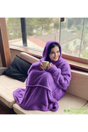 MNZ-Welsoft Plush Fleece Wearable غطاء بيجاما قابل للارتداء003 - Pababo