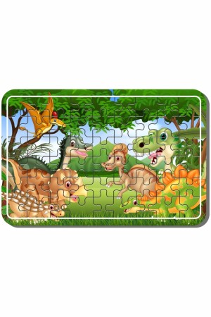 Weltraum-Dinosaurier-Spiel-Tiere 54-teiliges Holzpuzzle, 5er-Set - 7