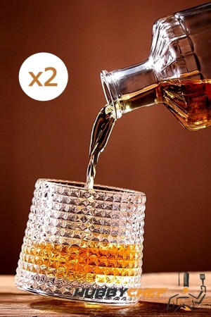 Whiskey-Cocktail-Glas, 360-Grad-Drehglas, 2er-Set, 160 ml, TYC00542109085 - 2