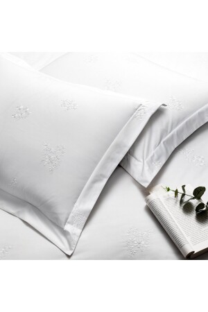 White Collection Asper Pamuk Percale Çift Kişilik Nevresim Kılıfı Beyaz 60254072 - 5