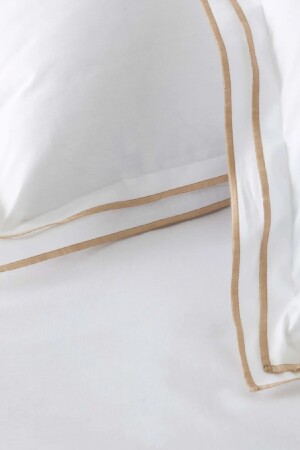 White Collection Victorie Bej Pikolu Percale Çift Kişilik Nevresim Takımı 200.20.01.0106 - 4