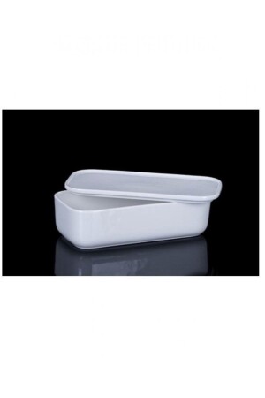 MNZ-بيضاء واحد مستطيل 18,5x9cm بروتين كوب الإفطار مع غطاء 10877 (010877) SCT-010877/18 - ACAR