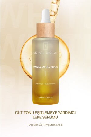 White White Glow Leke Serumu (ARBUTİN %2 HYALURONİC ACİD) Cilt Tonu Eşitlemeye Yardımcı Serum arbutin - 2