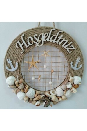 أزياء الباب من الخشب - أزياء الجدار من الجدار من الـ Wicker Wall Ornament Panel + Sailor Outdoor Door Ornament deniz01 - Yumak Dekor Grup