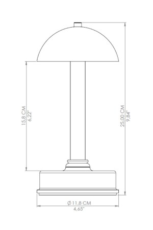 Wiederaufladbare, dekorative Ambiente-Tischbeleuchtung – Space Smoked Finish A5013300 - 7