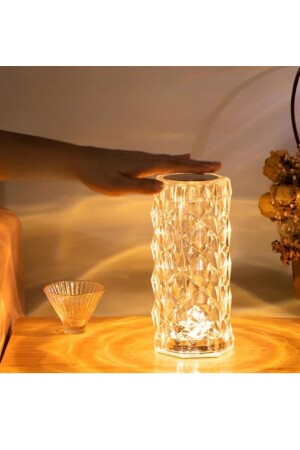 Wiederaufladbare Kristall-Tischlampe, LED-Lampenschirm, Touch-3-Farbmodus KMT-2 - 3