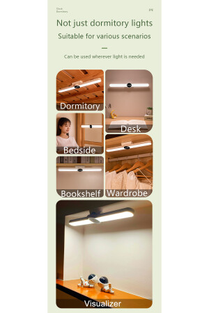 Wiederaufladbare LED-Digitaluhr, Schrank, Raumbeleuchtung, Tischbeleuchtung, Bewegungsleselampe, Heimbeleuchtung, Lampe 07852 - 4