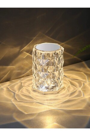Wiederaufladbare Rose Crystal Diamond Tischlampe Touch 3 Farbwechsel Romantisches Acryl-LED-Nachtlicht TYC00680655904 - 2
