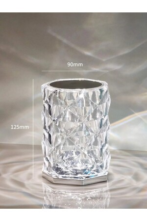 Wiederaufladbare Rose Crystal Diamond Tischlampe Touch 3 Farbwechsel Romantisches Acryl-LED-Nachtlicht TYC00680655904 - 4