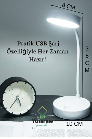 Wiederaufladbare Touch 20 LED Studie Leseleuchte Flexible Schreibtischlampe Weiß TYC00393712841 - 4