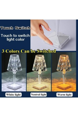 Wiederaufladbare Touch-Tischlampe aus Kristallglas – mit Fernbedienung TYC00453601112 - 4