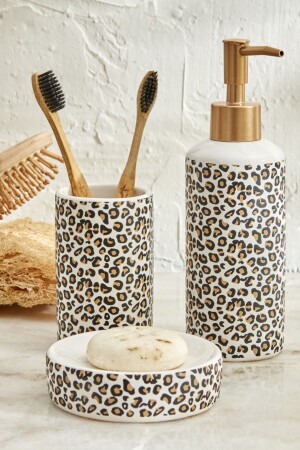 Wild 3 Parça Banyo Seti Leopar - Karaca Home