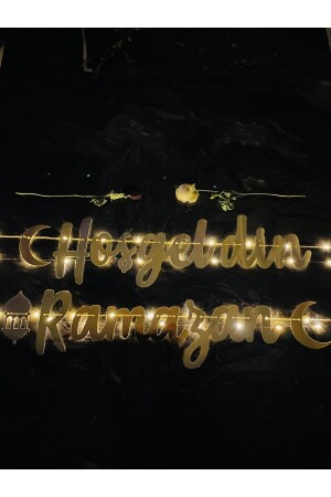 Willkommen Ramadan Schriftzug Gold Kalligraphie Led Raumdekoration Fee Led - 4