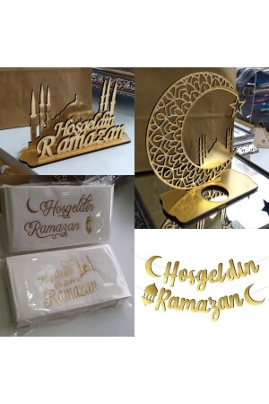 Willkommen Ramadan Set Serviettenhalter + Kerzenhalter - 1