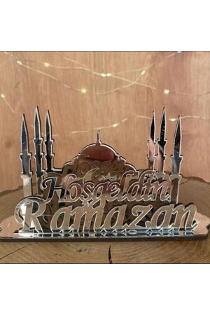 Willkommen Ramadan Sommer Serviettenhalter aus silbernem Plexiglas - 2