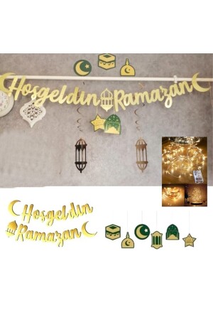 Willkommens-Ramadan-Schild mit LED-Licht, Ramadan-Feiertags-Deckenornament, Sultan von 11 Monaten, religiöses Ornament - 3