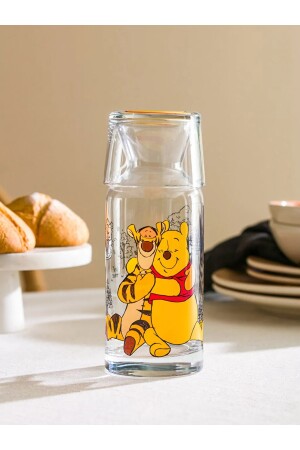 Winnie The Pooh Baskılı Bardak Kapaklı Cam Sürahi 700 Ml SHG-LCWHOME1249 - 4