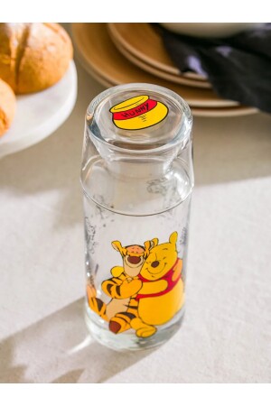 Winnie The Pooh Baskılı Bardak Kapaklı Cam Sürahi 700 Ml SHG-LCWHOME1249 - 5