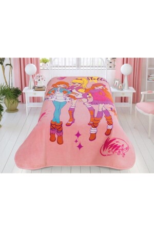 Winx Pink Magic Lisanslı Tek Kişilik Battaniye 07006 - 1