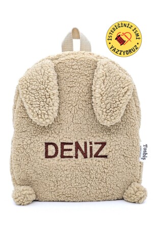 [Wir schreiben den Namen, den Sie wollen] Kaninchen Beige 0 - 8 Jahre Kindergarten Kinder Schule / Rucksack Plüsch - 1