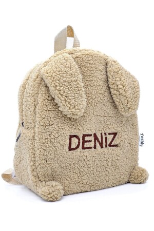 [Wir schreiben den Namen, den Sie wollen] Kaninchen Beige 0 - 8 Jahre Kindergarten Kinder Schule / Rucksack Plüsch - 3