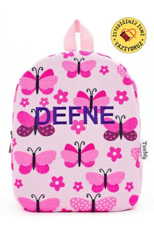 [Wir schreiben den Namen, den Sie wollen] Pink Butterfly 0–8 Jahre alter Kinderrucksack – Kindergarten – Kindergartentasche - 2