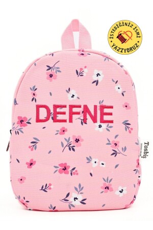 [Wir schreiben den Namen, den Sie wollen] Rosa Blumen 0–8 Jahre alter Kinderrucksack – Kindergarten- und Kindergartentasche - 2