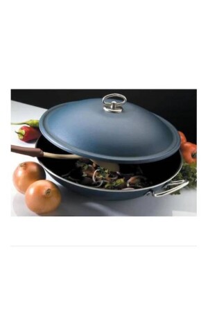 Wok Kapaklı Sac Tava 32cm altas0142 - 4