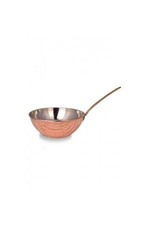Turna Bakır Wok Tava 25 Cm Sadece Taban El Dövme Kırmızı Turna4800-1 P244S321 - TURNA BAKIR