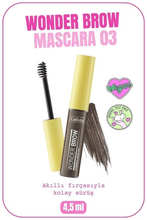 Wonder Brow Eyebrow Mascara Kaş Maskarası 03 Koyu Kahve - 1