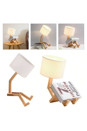 Wooden Man Tischlampe mit Bücherregal Nachtlicht 2 Stück ADM0102 - 7