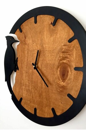 Woodpecker Doppelfarbige dekorative moderne Holzfarben-Mechanismus-Wanduhr, moderne neue Uhr, 50 cm x 50 cm xy67 - 5