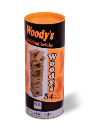 Woodys Silindir Kutu Denge Oyunu 23x11-5x7 Cm 54 Parça Jenga Ks.t 101 - 2