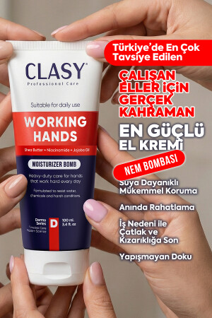 Working Hands Eller İçin Özel Yoğun Nemlendirici El Kremi - Clasy Care