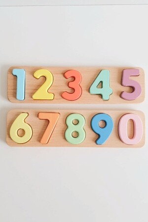 منز-حساسية التعليمية الألعاب الخشبية أرقام تعلمت وضع ملون WT-17 - kikadu