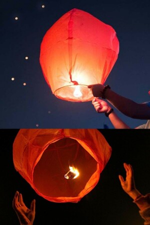 Wunschlaterne, Nachthimmel, Wunschballon - 2