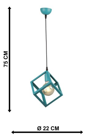 Würfel-Einzelkronleuchter Türkis BEG1001BEG01-1 - 6