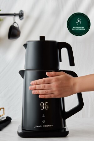 X Homend Royaltea Cooltouch 1792h Schwarze doppelwandige Edelstahl-Teemaschine mit WLAN-Steuerung - 3