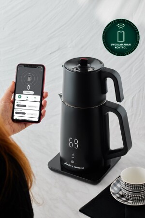 X Homend Royaltea Cooltouch 1792h Schwarze doppelwandige Edelstahl-Teemaschine mit WLAN-Steuerung - 4