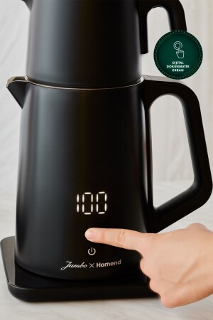 X Homend Royaltea Cooltouch 1792h Schwarze doppelwandige Edelstahl-Teemaschine mit WLAN-Steuerung - 5