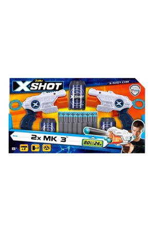 X Shot 2'li Mk 3-2 Adet Atış Silahı - 16 Adet Sünger - 1