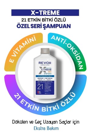 X-treme Dökülen ve Geç Uzayan Saçlar İçin E Vitamini Katkılı Özel Bakım Şampuan 2'li Set - 3