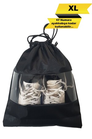 XL Ayakkabı Çantası Şeffaf Pencereli Düzenleyici Su Geçirmez Kumaş - 2