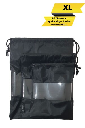 XL-Schuhtaschen-Organizer aus wasserdichtem Stoff mit transparentem Fenster - 5