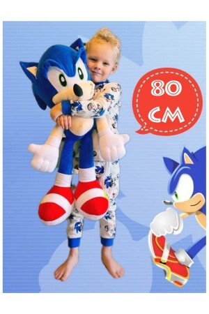 Xxl Kumaş Sonic Boom Hedgehog Kirpi Sonic Peluş Oyuncak Uyku & Oyun Arkadaşı Dev Boy 80 Cm. ELSR80CMSNC - 4