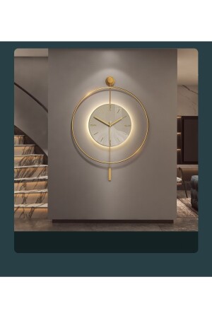 Xxl Timelless Kristal Led (3 Pil Ile Berber Gelir ) (quartz )- Dekoratif Metal Ledli Duvar Saati - Metaquartz Aksesuar