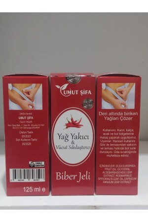 Yağ Yakıcı & Vücut Sıkılaştırıcı Biber Jeli 3 X125 Ml - Umut Şifa