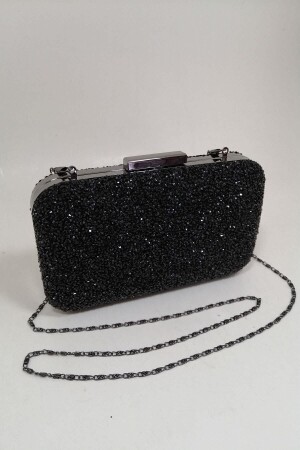 Yakamoz Black Stone Evening Dress Clutch Portfolio Bag für Damen - 2